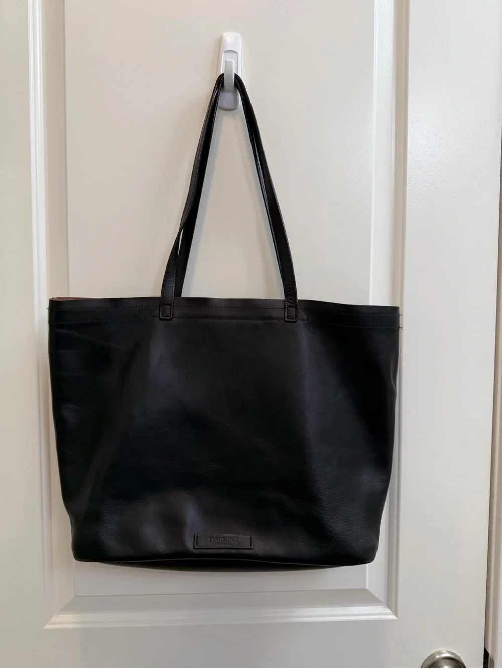 Timbuk2 Black Leather Tote Bag